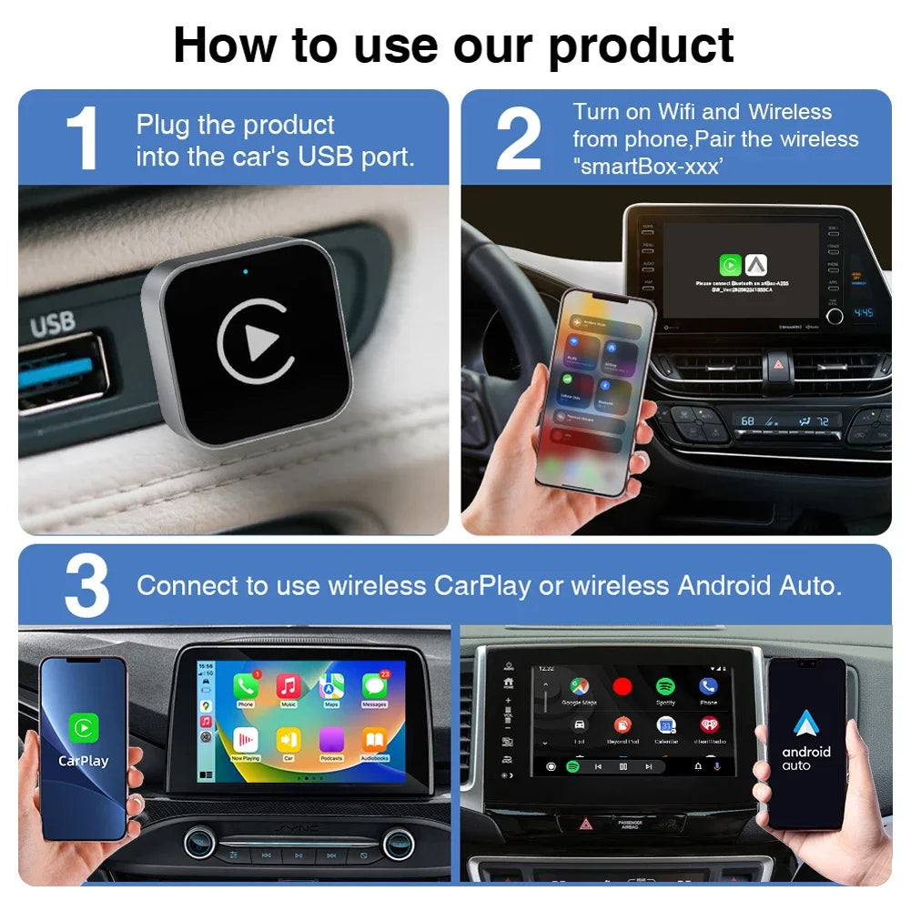 Seamless Wireless Carplay & Android Auto™