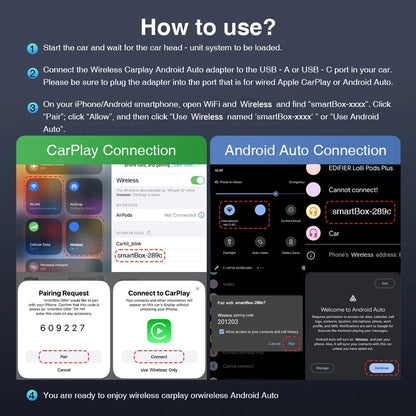 Seamless Wireless Carplay & Android Auto™